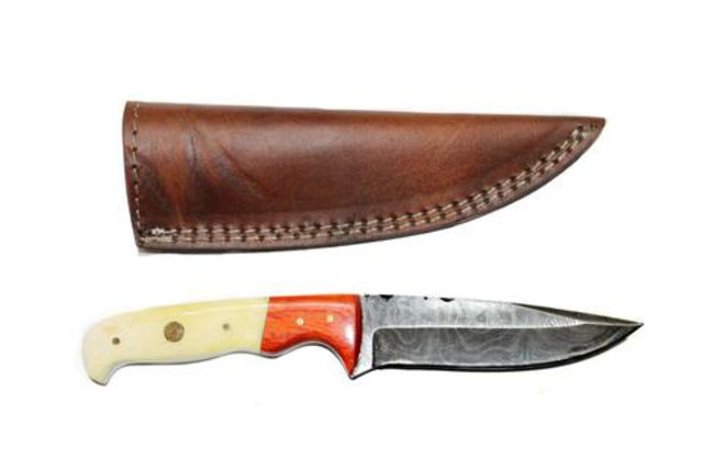 Titan Damascus Fixed Blade Knife 7in TD-106 - Titan International Knives