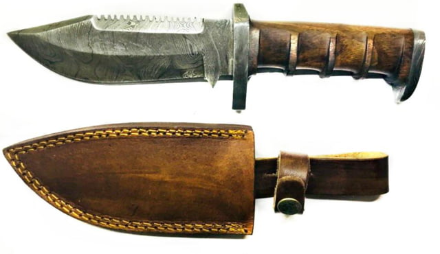 Titan Damascus Steel Fixed Blade Survival Knife 8in TD-105 - Titan International Knives