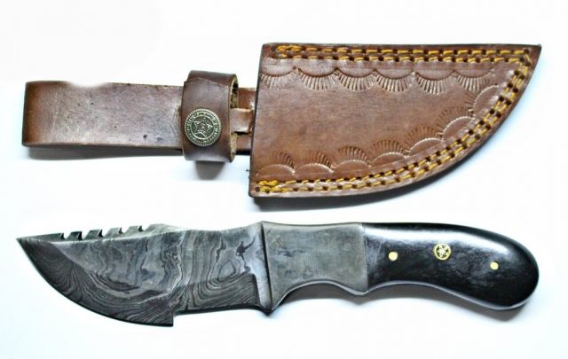 Titan Damascus Steel Fixed Blade Compact Tracker Knife 8in TD-085 - Titan International Knives