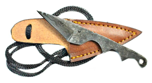 Titan Damascus Steel Fixed Blade Neck Knife 4.9in TD-062 - Titan International Knives