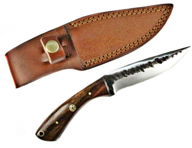 Titan International Knives Custom Carbon Forged 4in Blade Rose Wood Handle 7.4in Overall - Titan International Knives