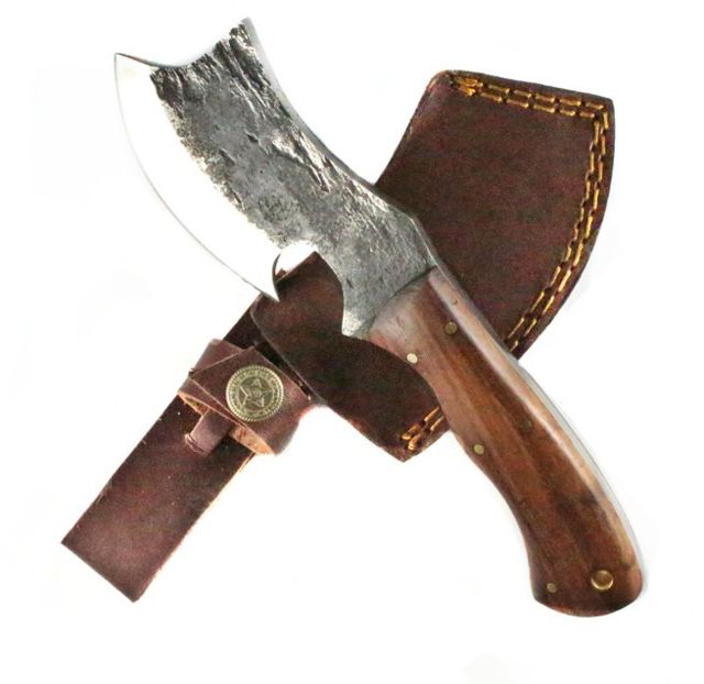 Titan International Knives Custom Carbon Forged 4in Blade Rose Wood Handle 8in Overall - Titan International Knives