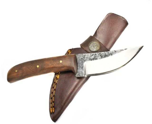 Titan International Knives Custom Forged Carbon Knife w/ Rosewood Grip 4in Blade 7in Overall - Titan International Knives