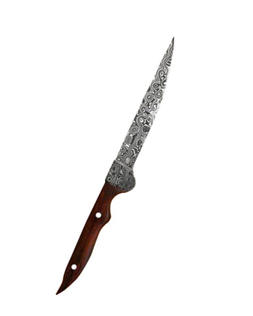 Titan International Knives Damascus Custom Handmade Full Tang Rosewood Handle Steel Hunting Knife 8 inch - Titan International Knives
