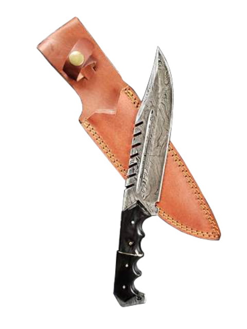 Titan International Knives Damascus Titan Predator Fixed Blade Knife 8 inch - Titan International Knives
