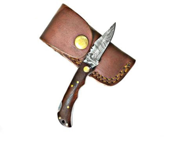 Titan International Knives Damasucs  EDC Steel Folding Knife 4.5 inch - Titan International Knives
