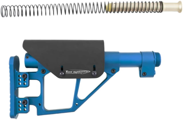 Toni System Adjustable Ar Stock - Spring Included - 9In Blue - Toni System
