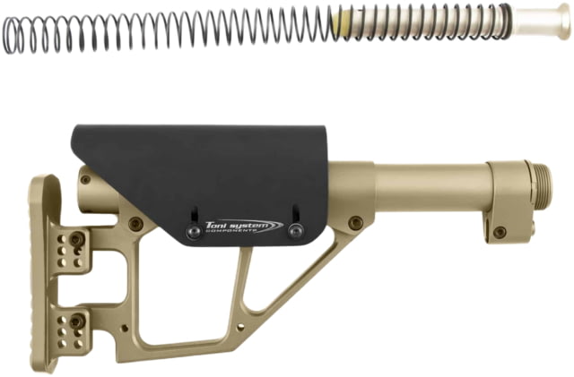 Toni System Adjustable Ar Stock - Spring Included - 9In Sand - Toni System