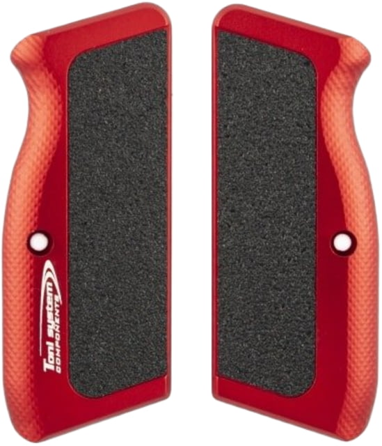 Toni System Short Highgrip Grips for Tanfoglio P19L-P21L-T95F Red - Toni System