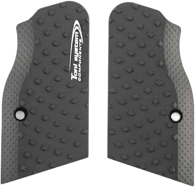 Toni System Vibram Ultra Short Grips - Large Frame for Tanfoglio Domina And Limited Custom In The Unica Set-Up Black - Toni System