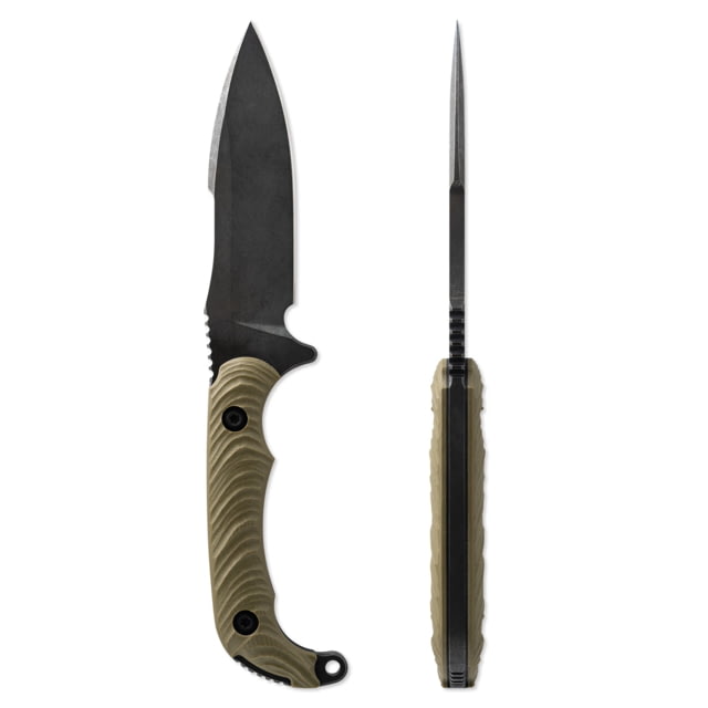 Toor Knives Apnea Fixed Blade Knife 4.25in CPM Cru-Wear Drop Point G10 Handle Spitfire Green Grey Apnea - Spitfire Green - Toor Knives