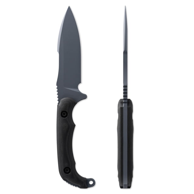 Toor Knives Apnea Fixed Blade Knife 4.25in CPM Cru-Wear Drop Point Blade SureTouch G10 Handle Abyss Black/Abyss Apnea - Abyss - Toor Knives