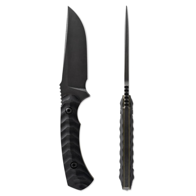 Toor Knives Brauler Fixed Blade Knife 4 in CPM 3V Drop Point G10 Bomber Black Black Hydro Static Brauler - Bomber Black - Toor Knives