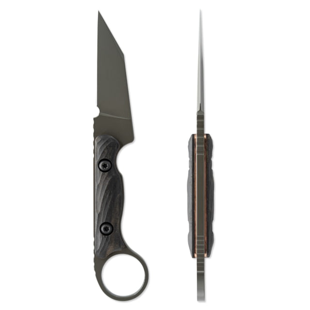 Toor Knives Jank Shank Pikal Fixed Blade Knife 3in CPM 154 G10 Spanish Moss Flat Black Jank Shank Pikal - Spanish Moss - Toor Knives