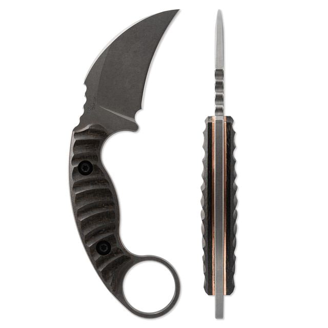 Toor Knives Karsumba R Fixed Blade Knife 2.5in CPM 154 Steel G10 Handle Burlap Black Hydro Static Karsumba -Burlap - Toor Knives
