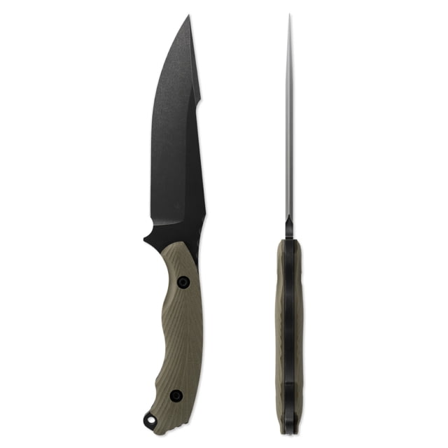 Toor Knives Raven Fixed Blade Knife 5.5 in CPM 3V Blade G10 Covert Green Handle Raven-Covert Green - Toor Knives