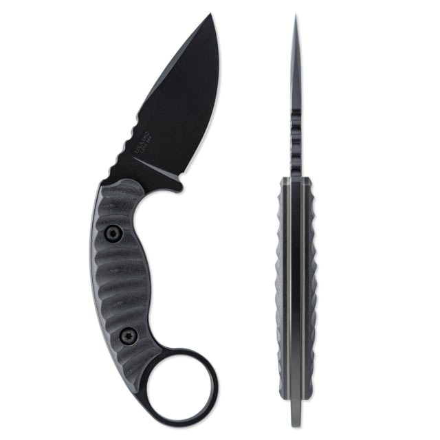 Toor Knives SOF Karsumba S Fixed Blade Knife 2.5in CPM M4 Blade Drop Point Blade G10 Black Socom Black Black Karsumba S- Socom Black - Toor Knives