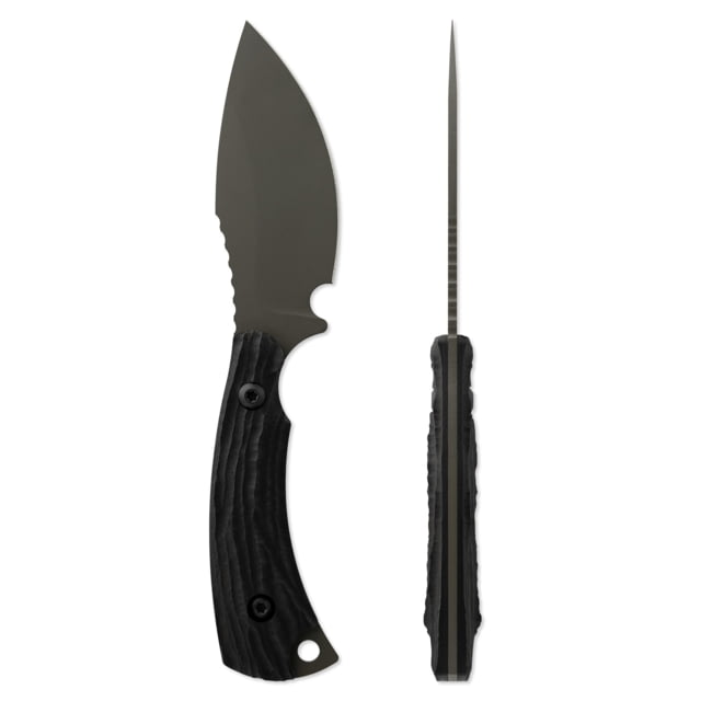 Toor Knives Vellum Fixed Blade Knife 3.5in CPM 154 Ebony Handle Spanish Moss Vellum-Spanish Moss - Toor Knives