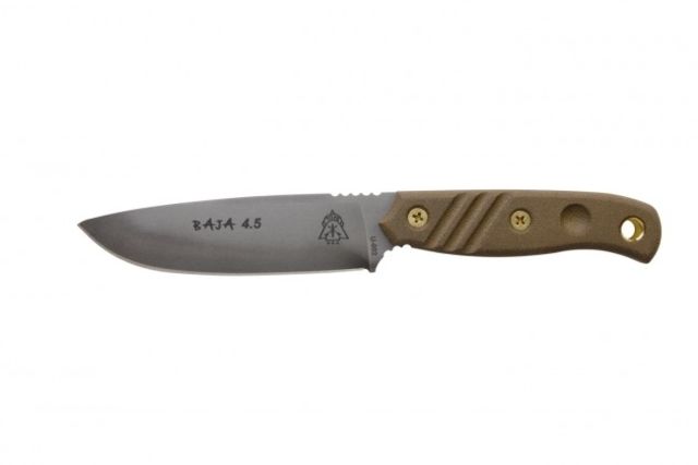 Tops Knives BAJA 4.5 Fixed Blade Knife Brown 4.88in