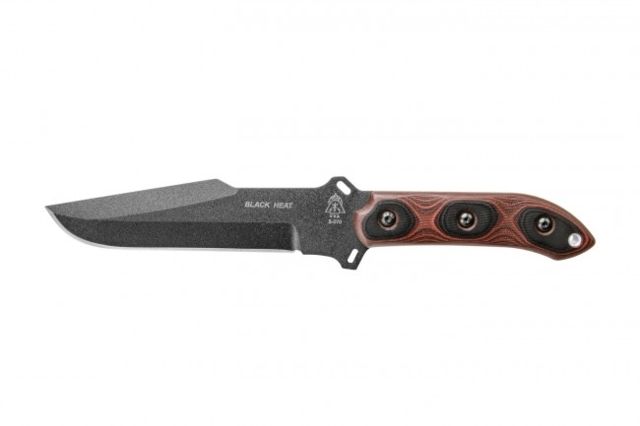 Tops Knives Black Heat Fixed Blade Knife Red 6.5in