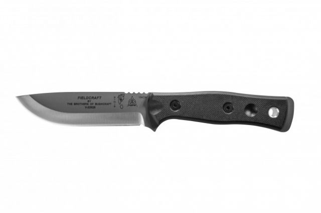 Tops Knives Brothers Of Bushcraft 154cm Fixed Blade Knife w/G10 Handle Black 4.75in - Tops Knives