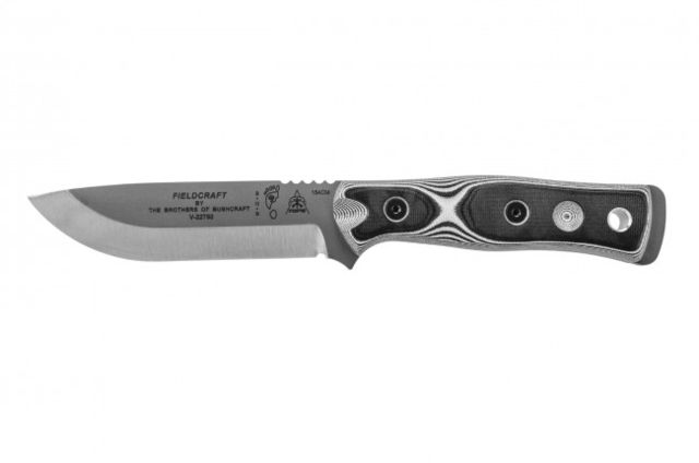 Tops Knives Brothers Of Bushcraft 154cm Fixed Blade Knife w/G10 Handle White/Black 4.75in - Tops Knives
