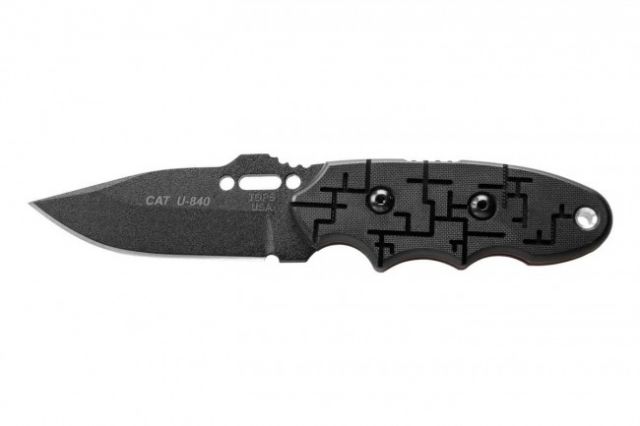 Tops Knives CAT #200 Fixed Blade Knife Black 3.25in - Tops Knives