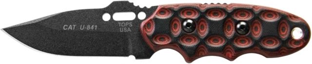 Tops Knives CAT #200 S-Series Fixed Blade Knife Red/Black 3.25in - Tops Knives