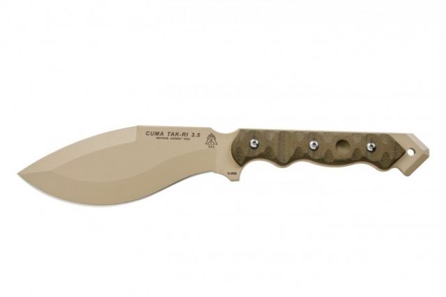 Tops Knives Cuma Tak-Ri 3.5 Fixed Blade Knife Olive Drab 7in - TOPS Knives