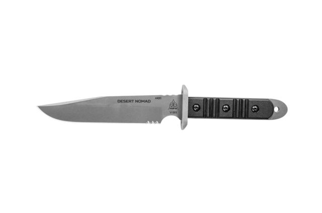 Tops Knives Desert Nomad Fixed Blade Knife w/G10 handle Black 6.5in - Tops Knives