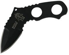 Tops Knives Devil's Elbow Black Linen Micarta Handle Blk Blade Sheath TK - Tops Knives