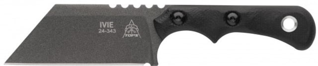 TOPS Knives Ivie 2.5in Fixed Blade Knife 1095 Steel Wharncliffe Black Canvas Micarta - Tops Knives