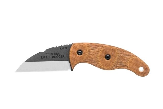 Tops Knives Little Bugger Fixed Blade Knife Tan 2.38 in