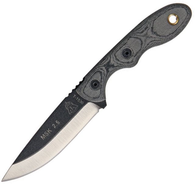 Tops Knives Mini Scandi Knife Black Linen Knife TP