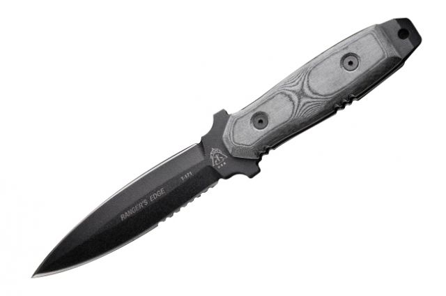 Tops Knives Ranger's Edge Fixed Blade Knife Black 5.5in