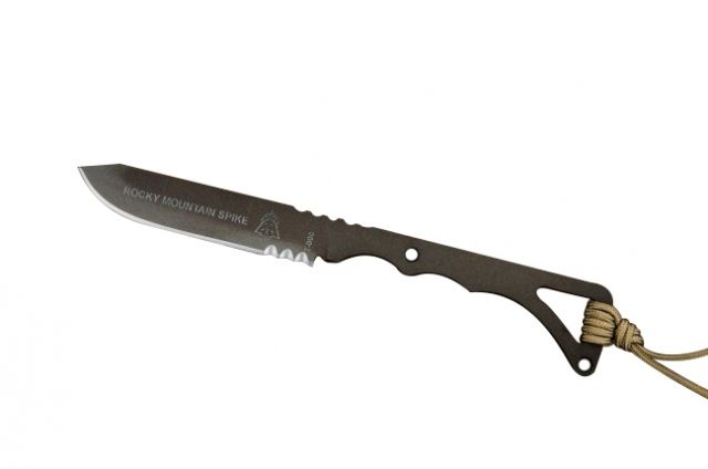 Tops Knives Rocky Mountain Spike Fixed Blade Knife Black 3.5in - Tops Knives