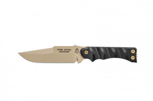 Tops Knives Team Jackal 5 Survivor Series Fixed Blade Knife Black 5in - Tops Knives