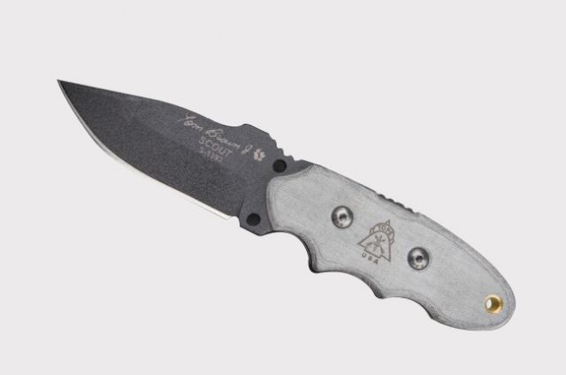 Tops Knives Tom Brown Scout Fixed Blade Knife Gray 3.25in