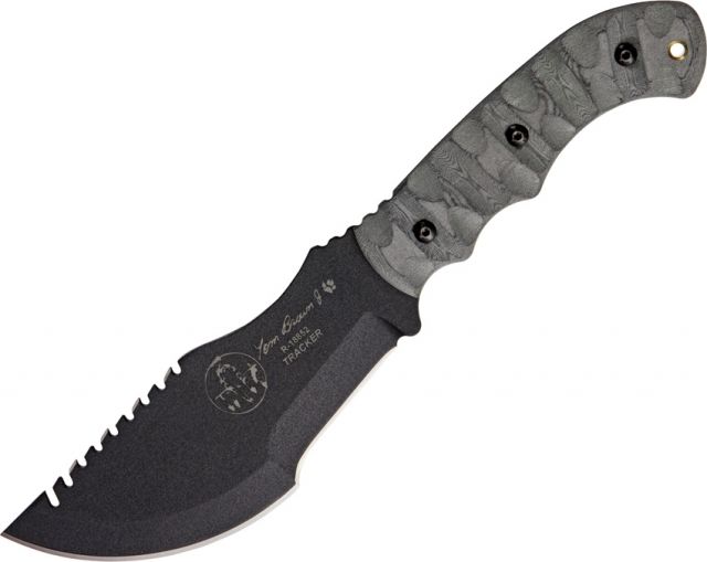 Tops Knives Tom Brown Tracker Rocky Mountian Tread black linen micarta handle TP