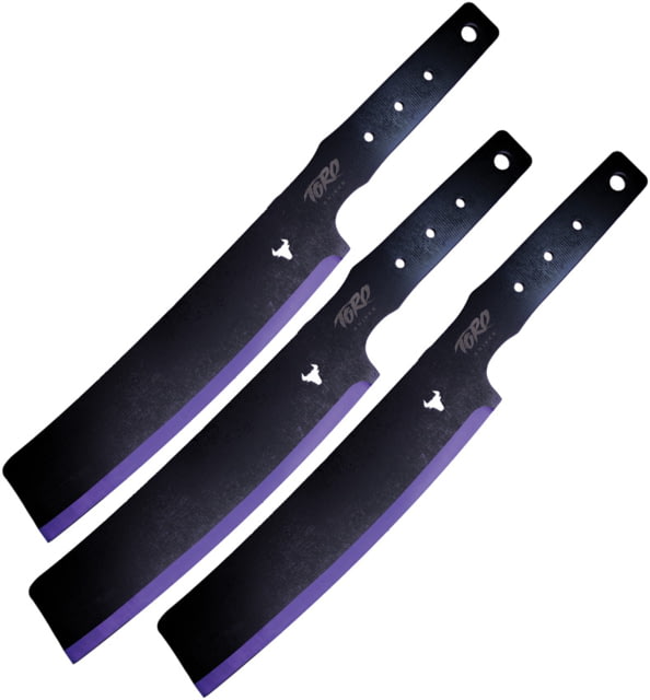 Toro Knives Besito Slim Black Throwing Knives 15.75in Overall 9.75in Black Powder 3Cr13 Blade SS Handle Nylon Sheath - Toro Knives