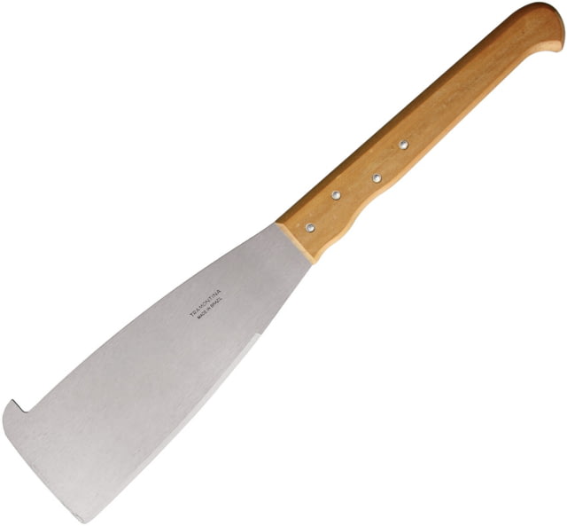 Tramontina Long Handle Machete Knife 13" satin finish carbon steel blade Natural wood handle - Tramontina