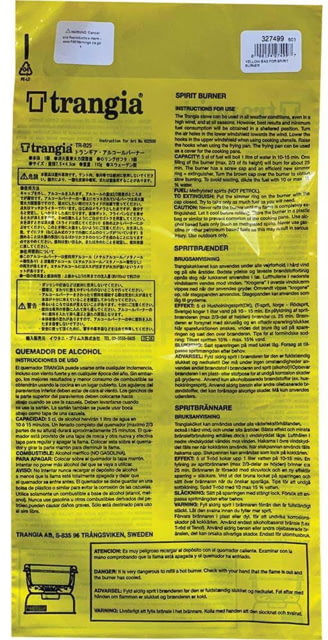Trangia Sprit Burner Bag 2 Pieces Yellow