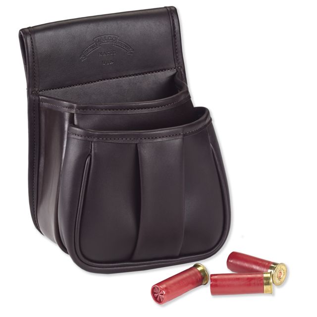 Trap & Skeet Leather Shell Pouch Dark Havana 25 CT - Galco