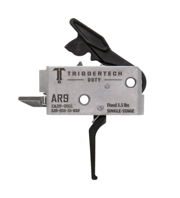 USED Triggertech AR-9 Single Stage Duty Trigger Flat Straight 3.5lb Pull Weight Black AH9-SDB-33-NNF - Triggertech