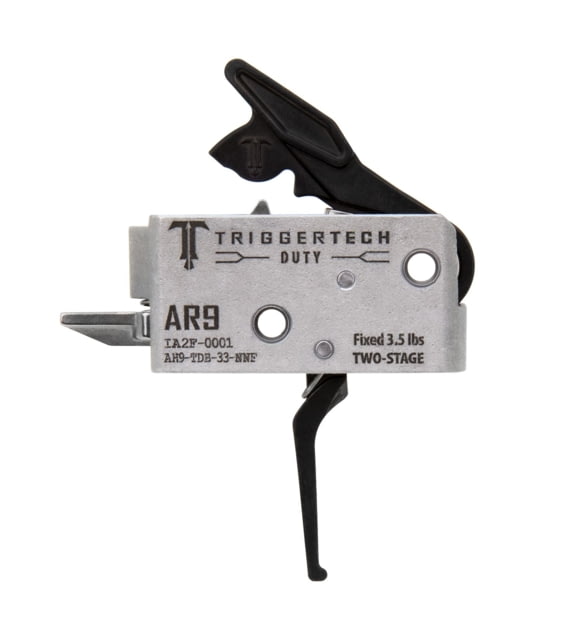 USED Triggertech AR-9 Two Stage Duty Trigger Flat Straight 3.5lb Pull Weight Black AH9-TDB-33-NNF - Triggertech