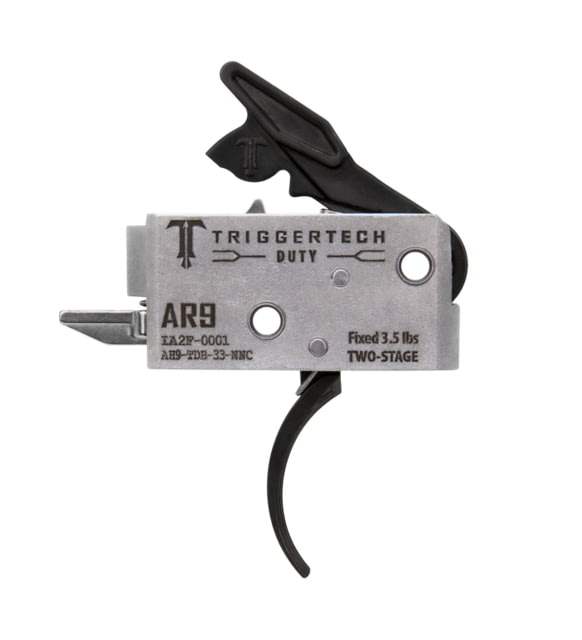 USED Triggertech AR-9 Two Stage Duty Trigger Traditional Curved 3.5lb Pull Weight Black AH9-TDB-33-NNC - TriggerTech