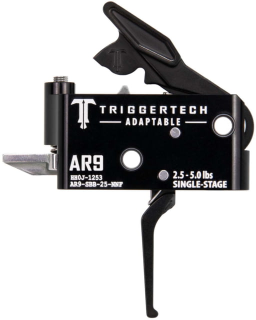 DEMO Triggertech AR9 Single-Stage Adaptable Flat Trigger 2.5-5lb Pull Black AR9-SBB-25-NNF - Triggertech