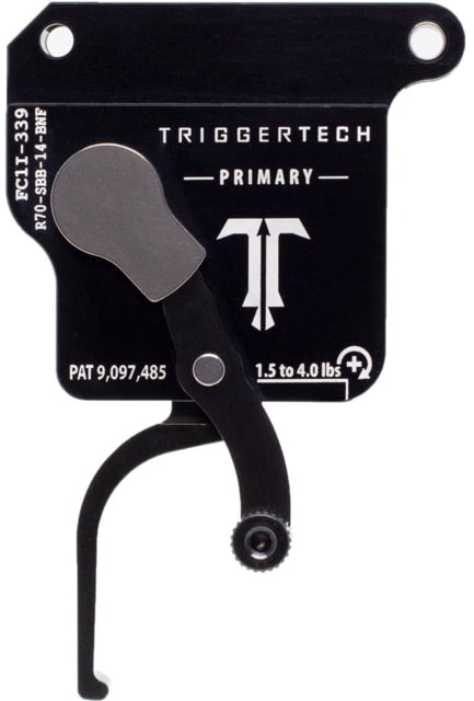 Triggertech Primary Bottom Safety Trigger, Remington 700, 1.5-4 lb Pull, Ambidextrous, Flat, Anodized, Black, R70-SBB-14-BNF in US