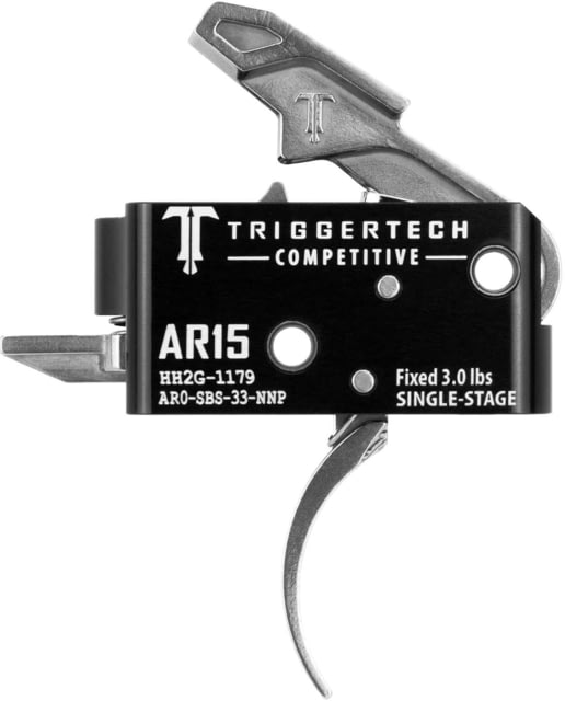 USED Triggertech Single-Stage Competitive Pro Curved Trigger Black/Stainless AR0-SBS-33-NNP EDEMO1 Condition Like New Inspect and Rebox - Triggertech