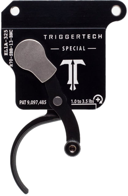 Triggertech Special Bottom Safety Trigger Remington 700 1.5-4 lb Pull Ambidextrous Curved Anodized Black - Triggertech